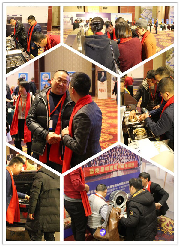 (有貴賓在了解產(chǎn)品，也有貴賓激動地和錢總握手)