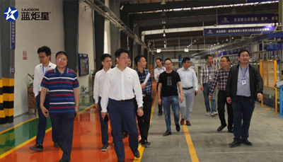 熱烈歡迎嵊州市副市長史向俊調(diào)研藍炬星集成灶!