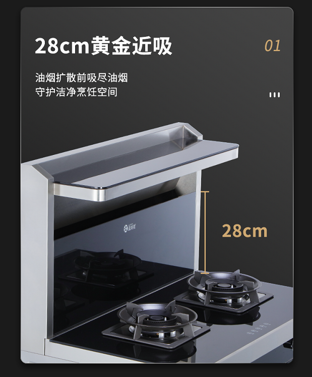 集成灶28cm黃金近吸
