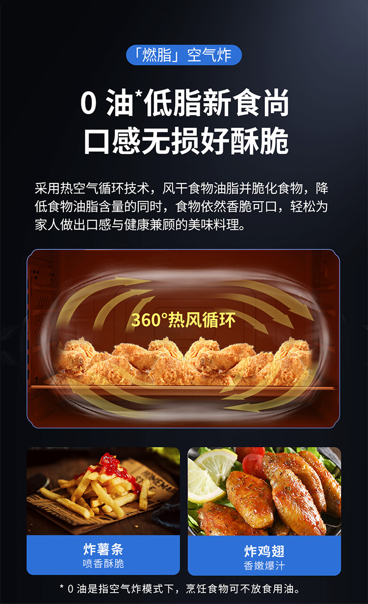 蒸烤集成灶360&deg;熱風循環