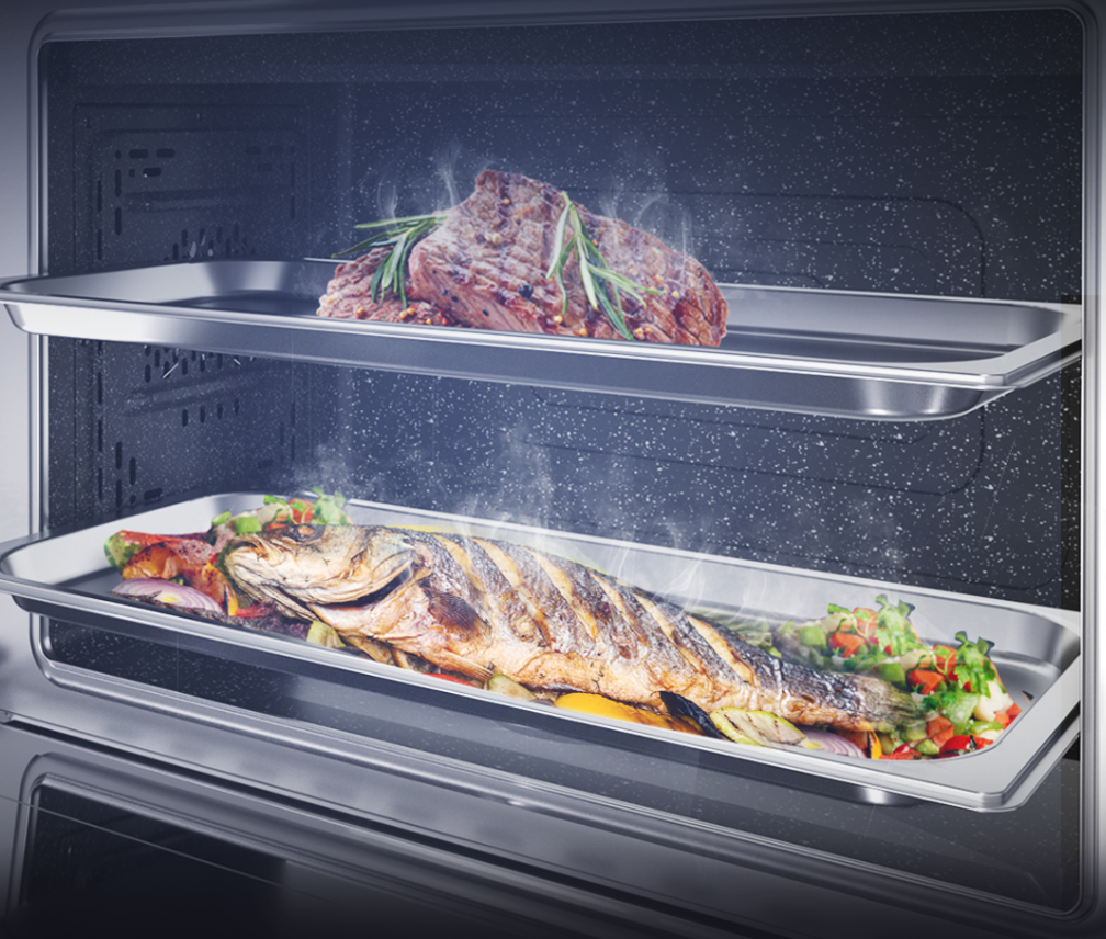 藍炬星蒸烤炸集成灶蒸菜